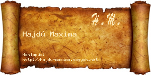 Hajdú Maxima névjegykártya